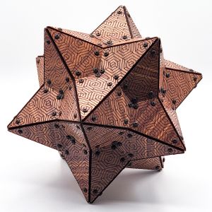 Geometric Pattern Stellated Rhombic Triacontahedron